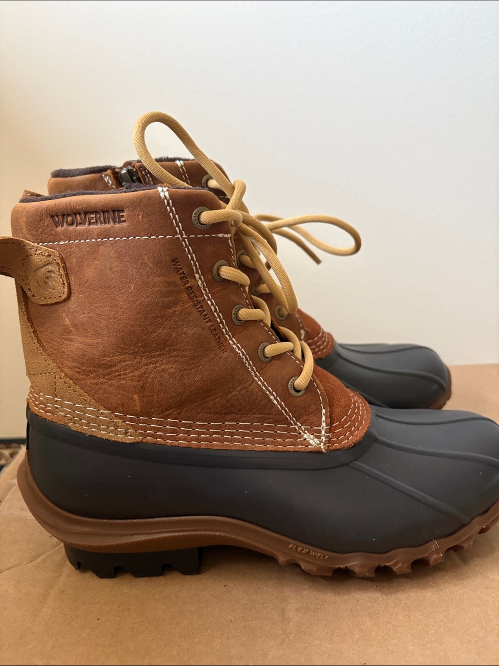 Women’s Wolverine Torrent Waterproof Lace-Up Duck Boots, Sz 8.5
